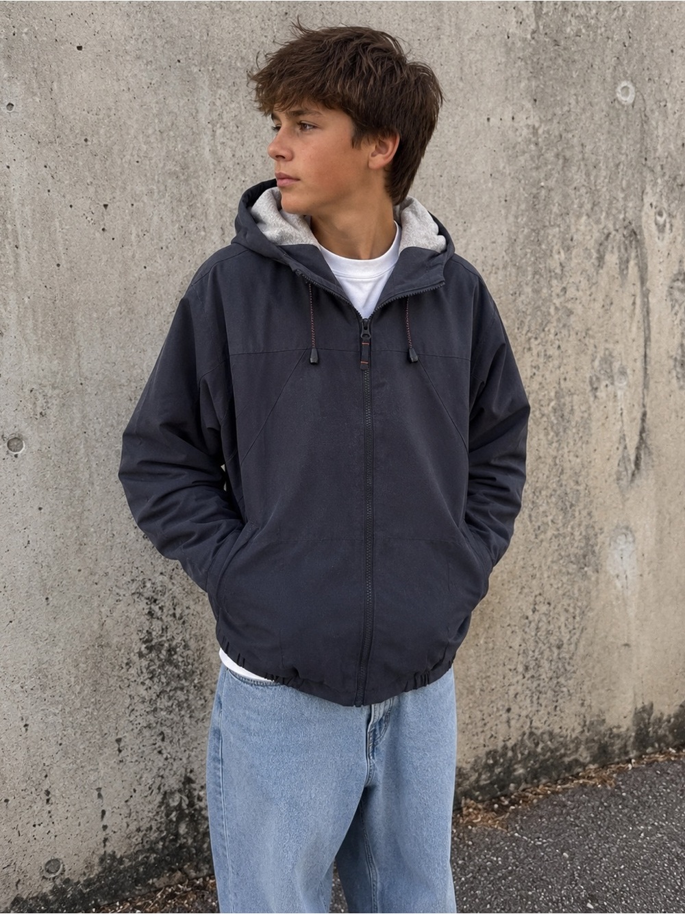 RedHead Navy Bomber Quilted Interior  Gorpcore Utility Hooded Jacket – Size S